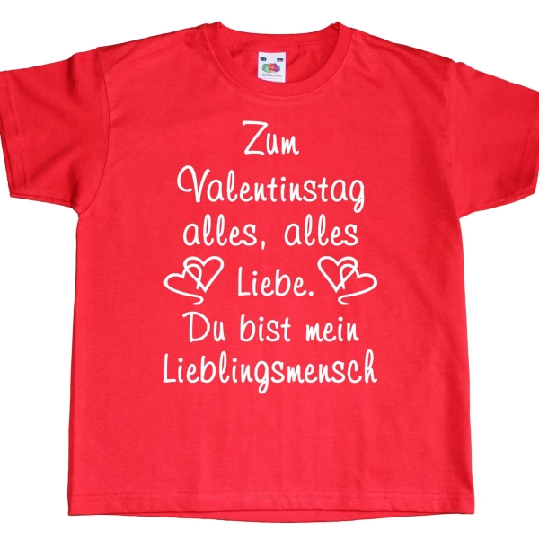 Kinder T-Shirt zum Valentinstag für Mama, Papa oder Neutral