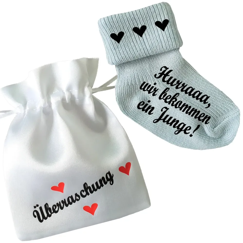 Preview: Babysocken Wir bekommen ein Jungen