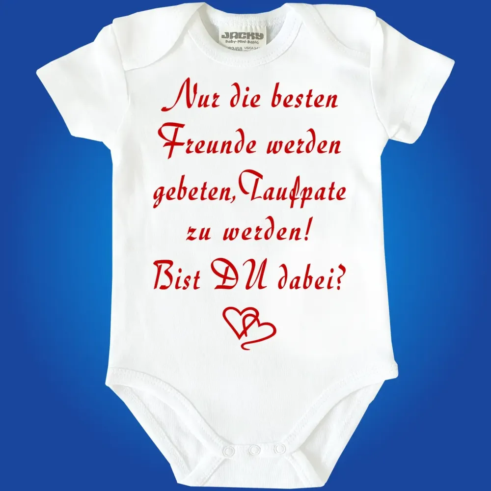 Baby-Body mit Druck Taufpaten werden