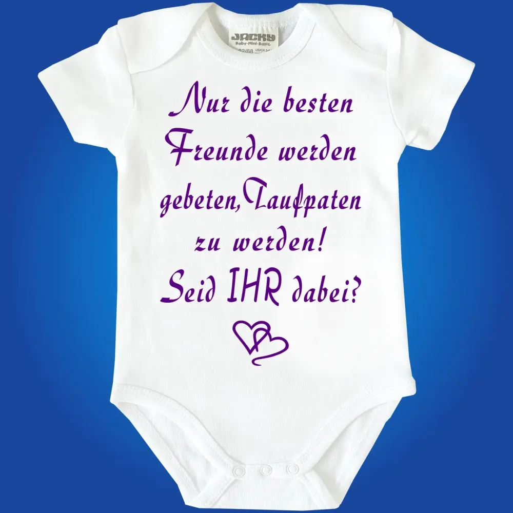 Baby-Body mit Druck Taufpaten