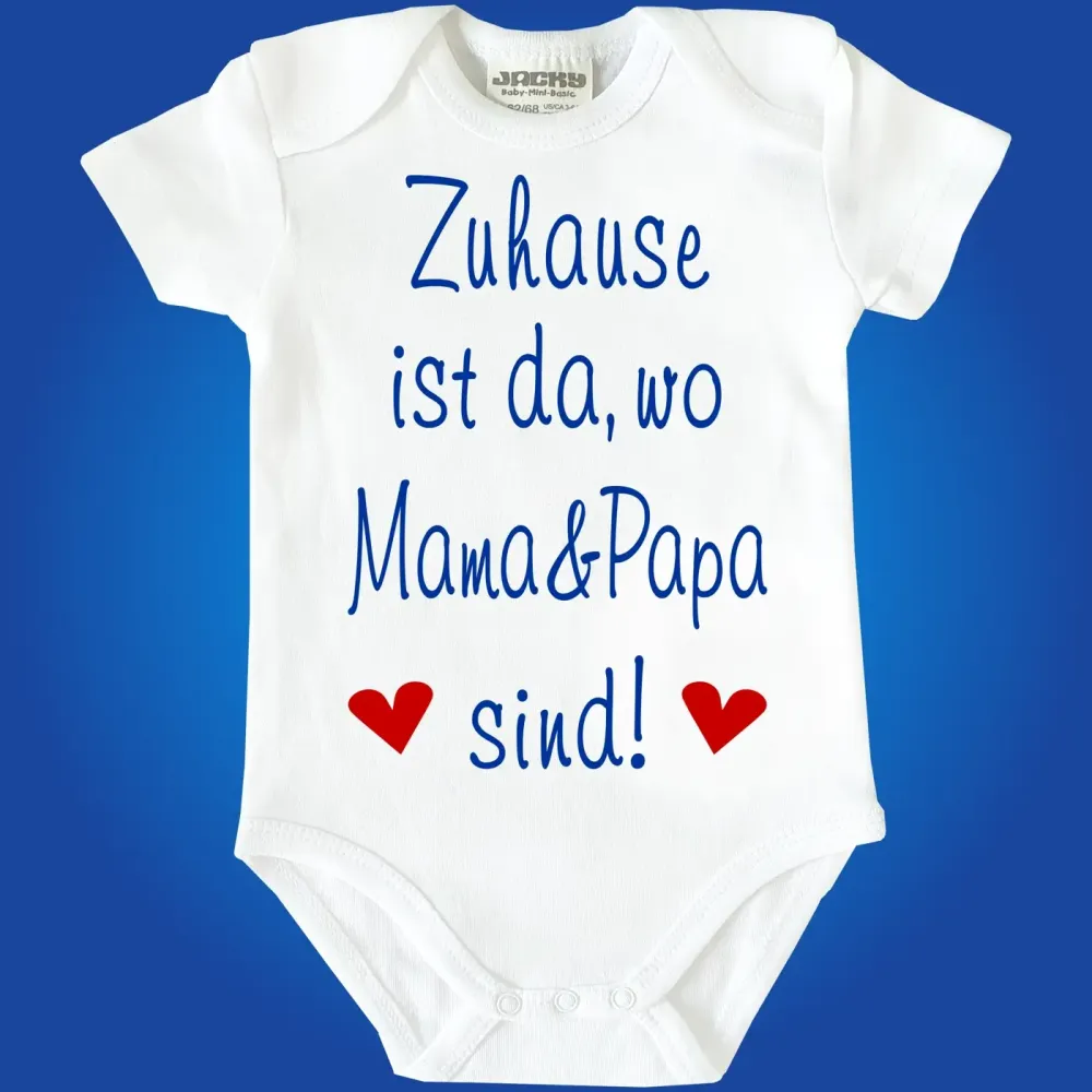 Preview: Baby-Body mit Spruch Mama und Papa