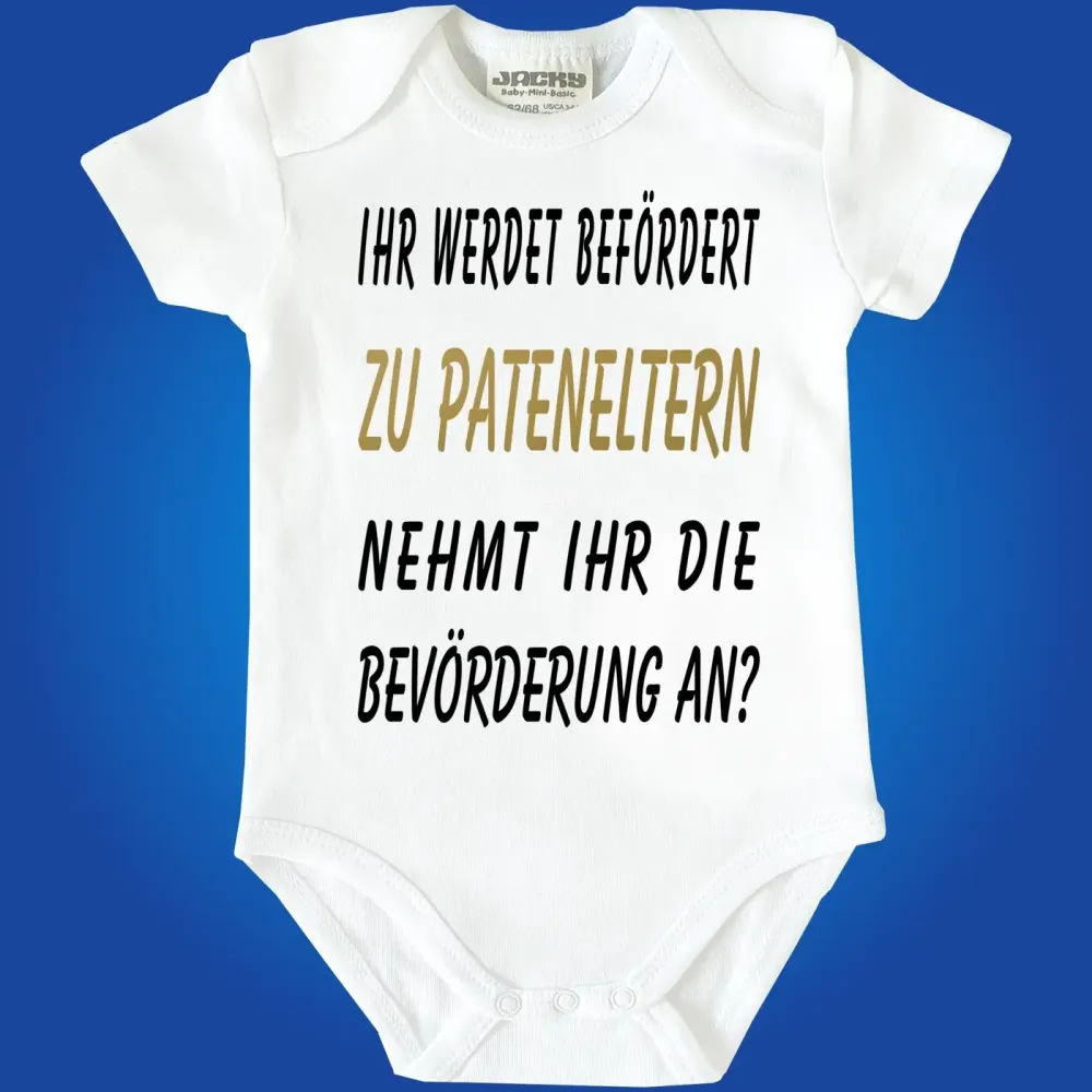 Preview: Baby-Body mit Druck Pateneltern