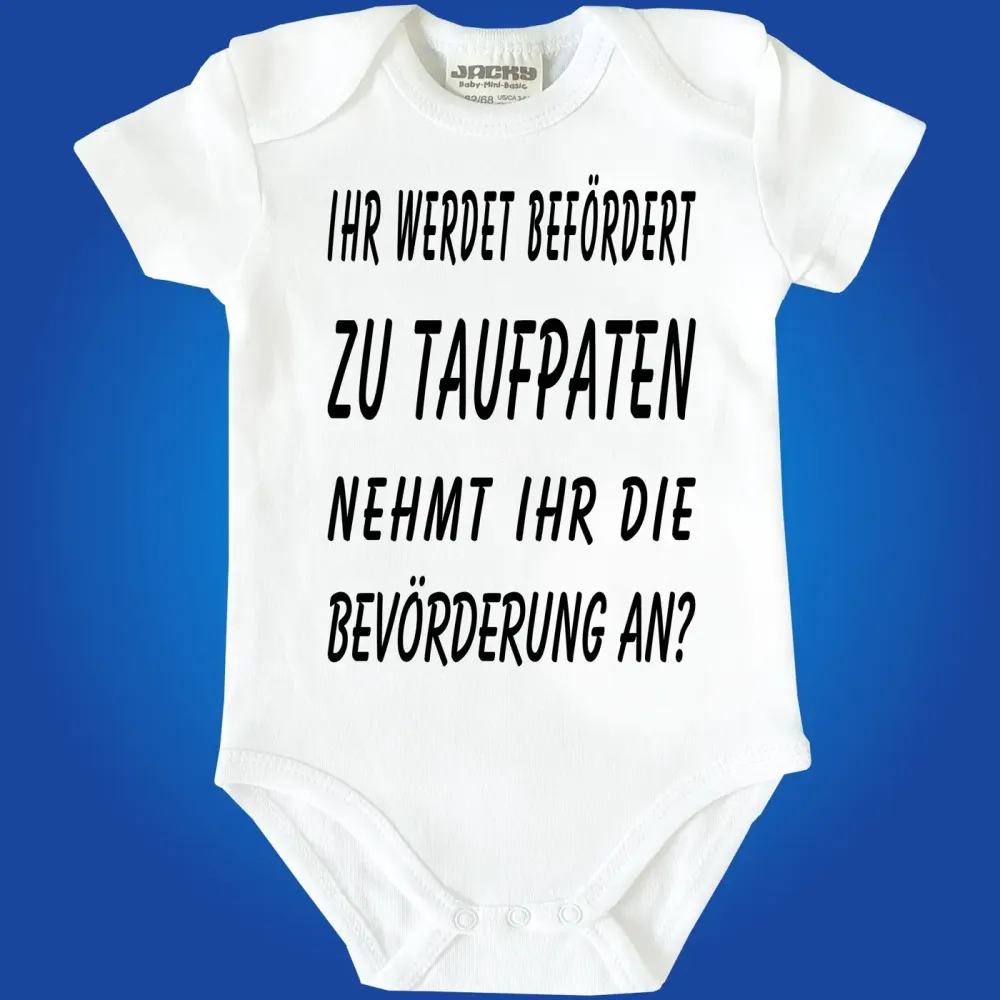 Baby-Body mit Druck Patenonkel werden