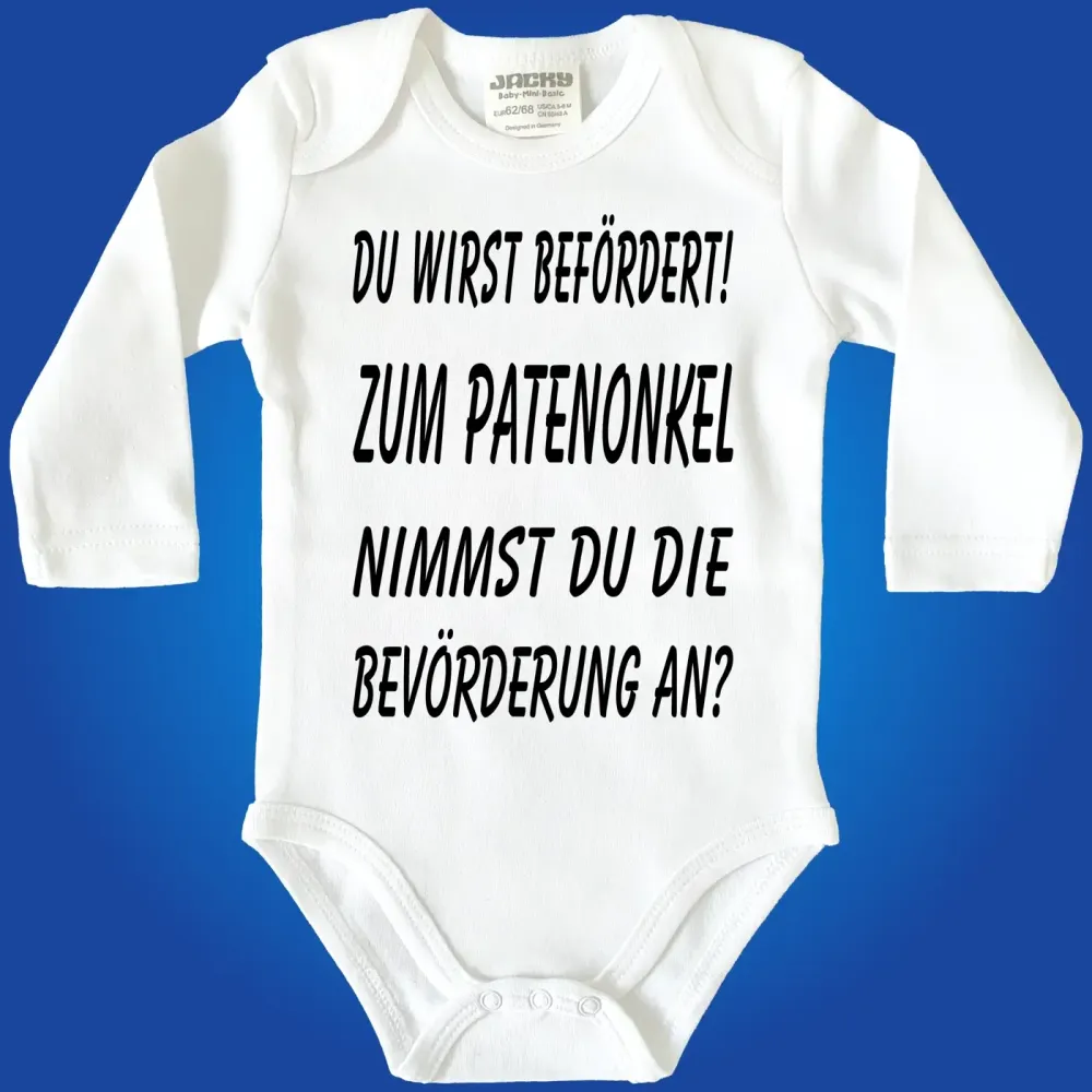 Baby-Body mit Druck Patentante werden