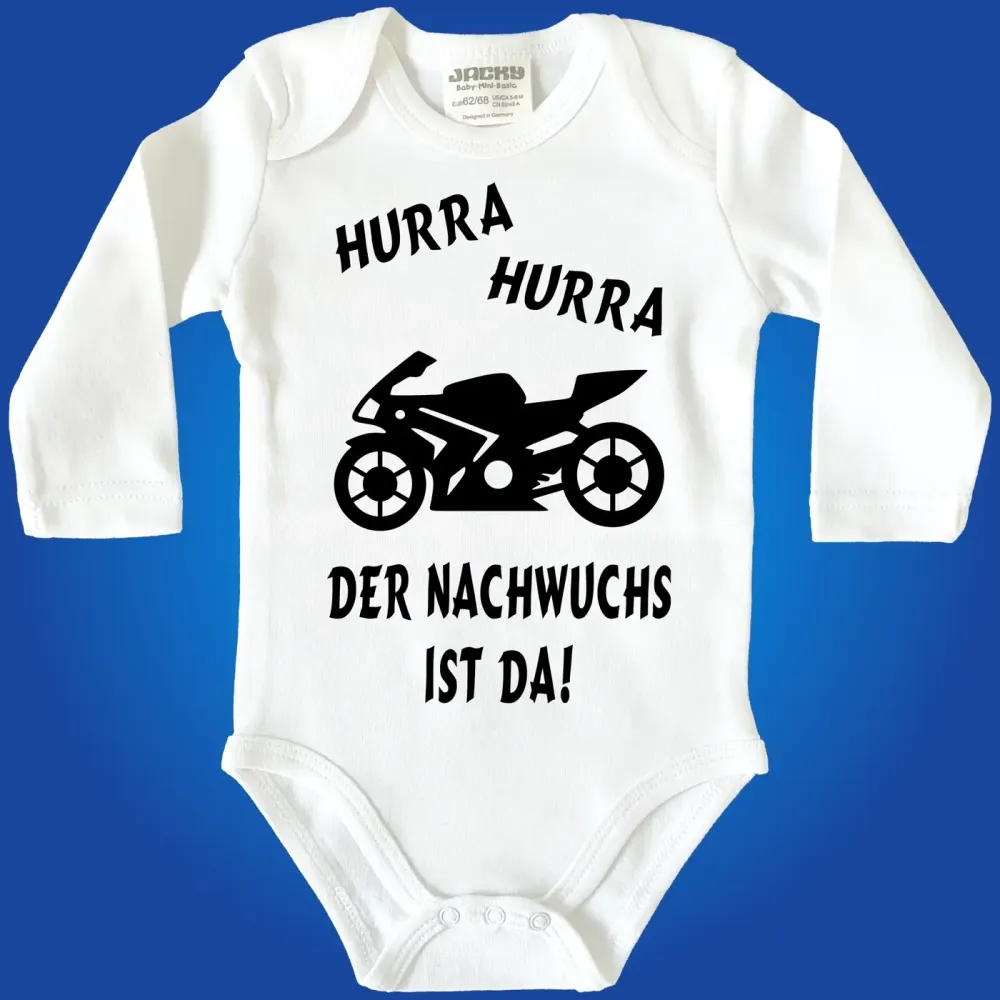 Babybody mit Motorrad Biker