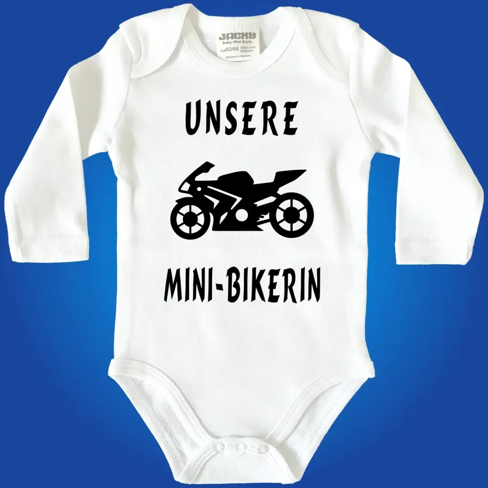 Preview: Baby‑Body mit Chopper‑Motiv und witzigem Spruch