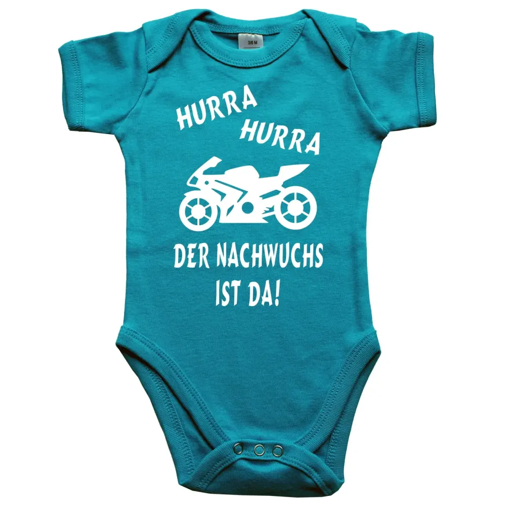 Babybody mit Motorrad‑Design für kleine Biker