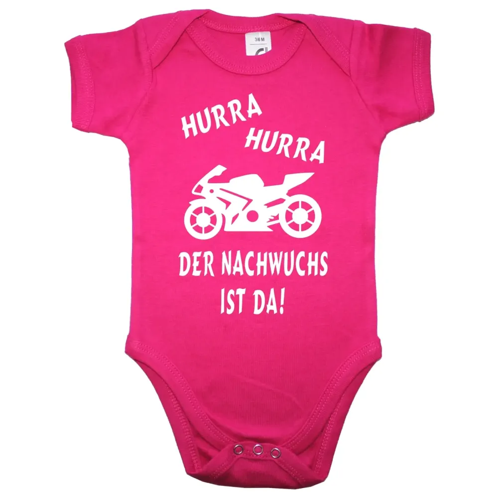 Babybody mit witzigem Nachwuchs‑Biker Spruch