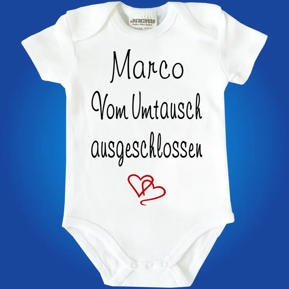 Baby-Body mit Druck vom Umtausch ausgeschlossen