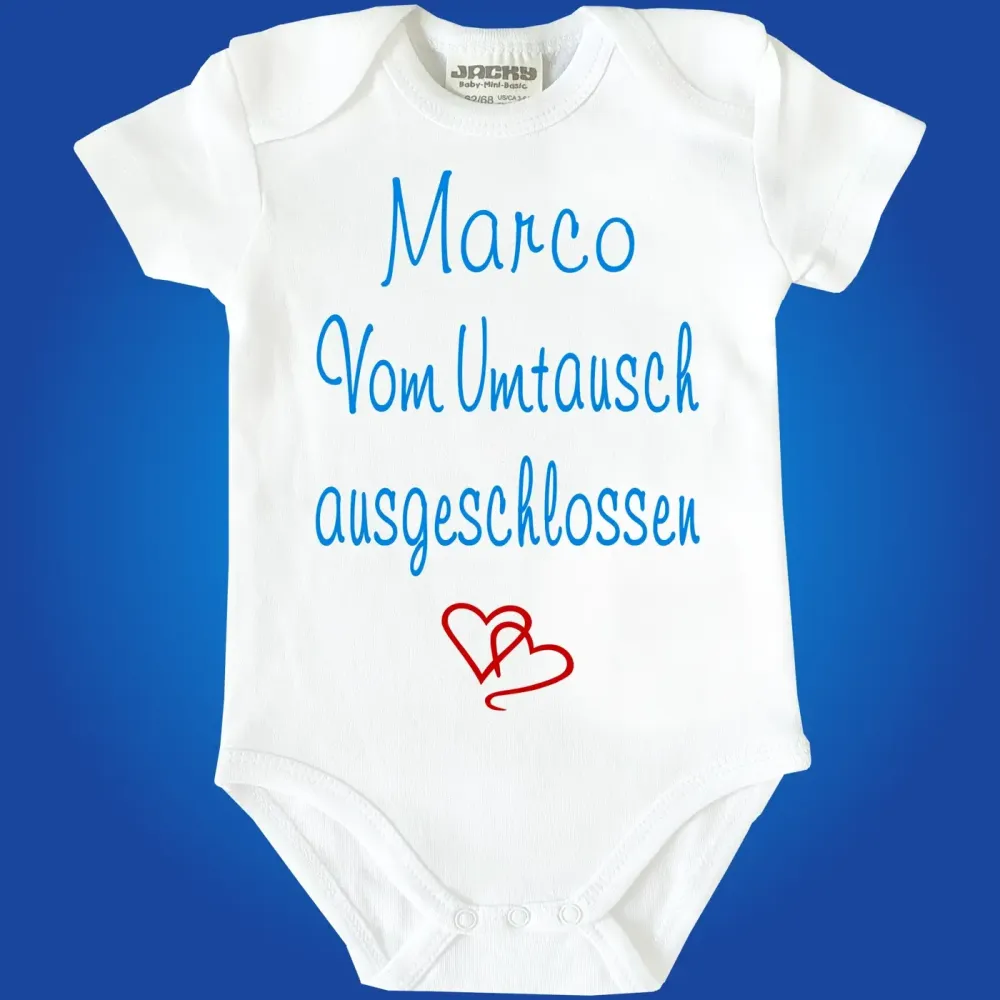 Baby-Body mit Spruch und Wunschname
