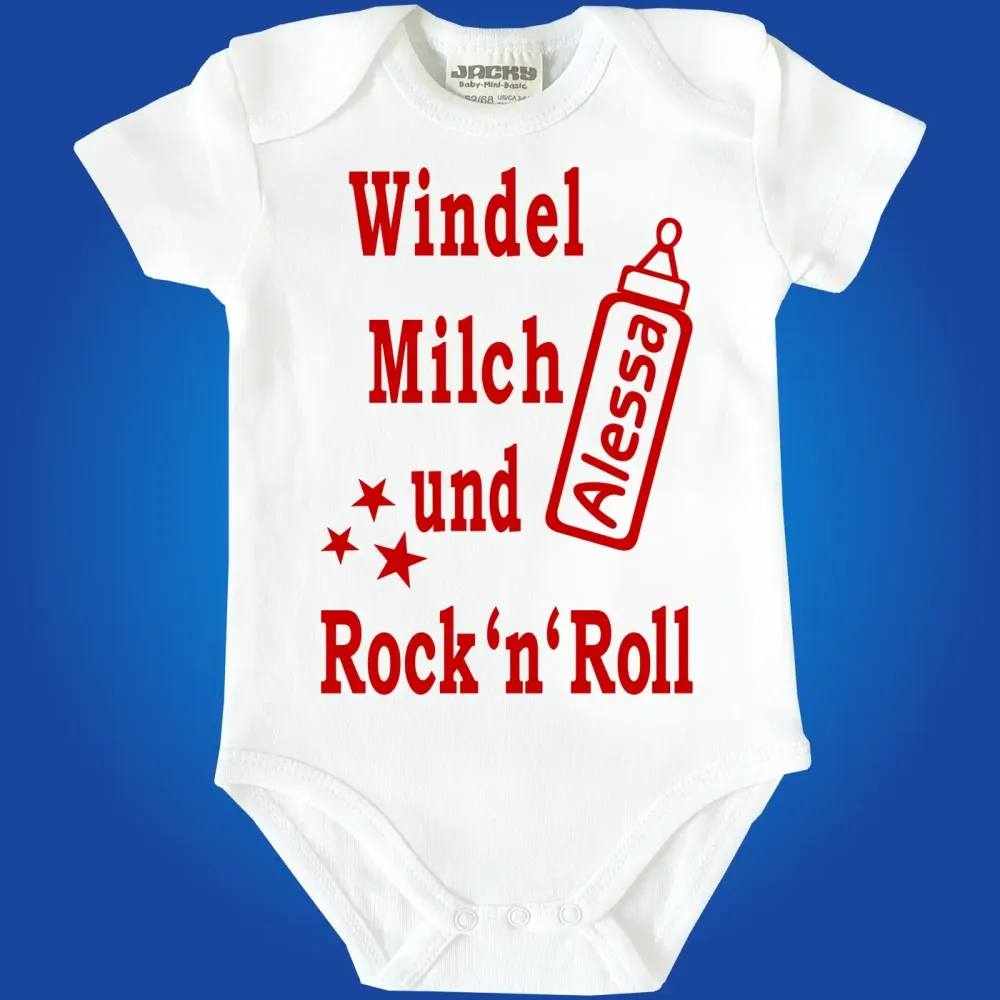 Baby Bodie mit Aufdruck Rock 'n' Roll
