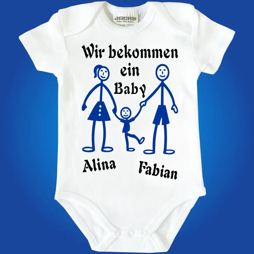 Baby-Body mit Druck Familie Personalisiert