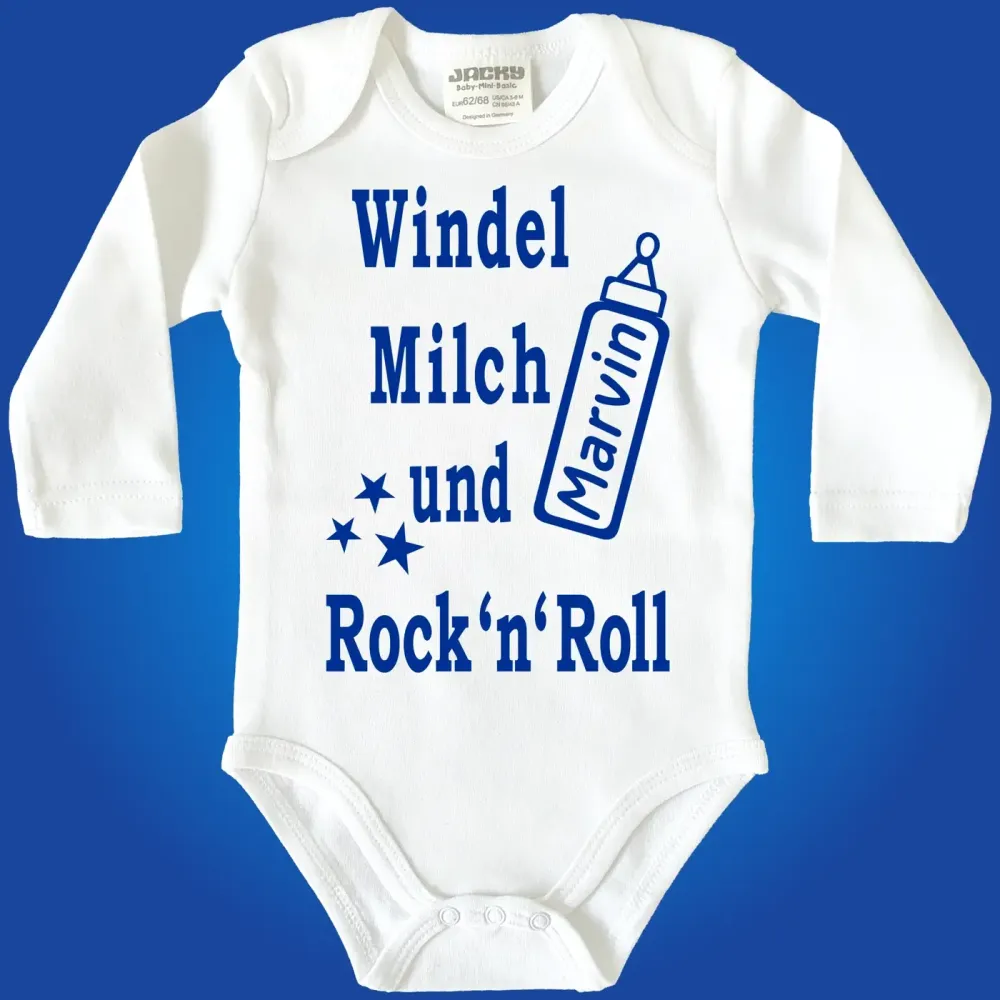 Preview: Baby Bodie mit Aufdruck Rock and Roll