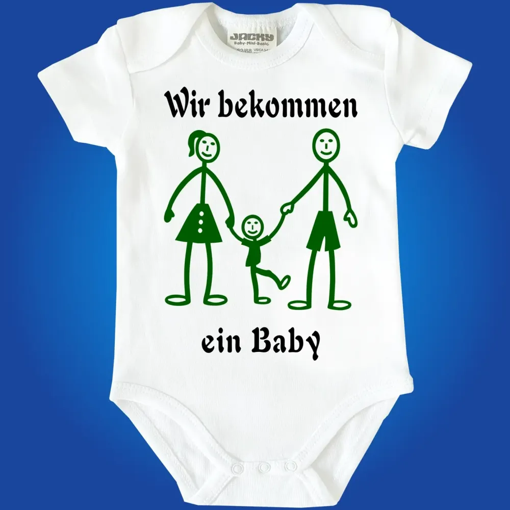 Baby-Body mit Druck Familienzuwachs