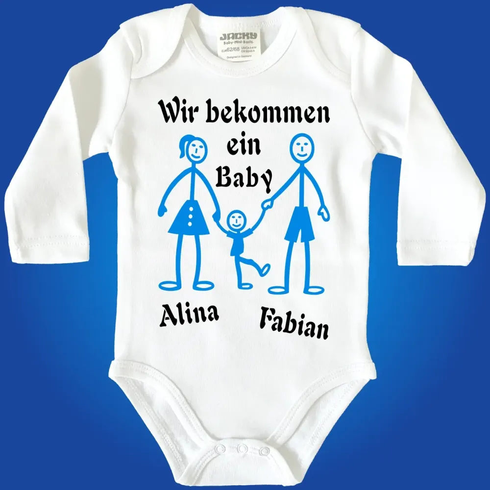 Baby-Body mit Druck Familienzuwachs