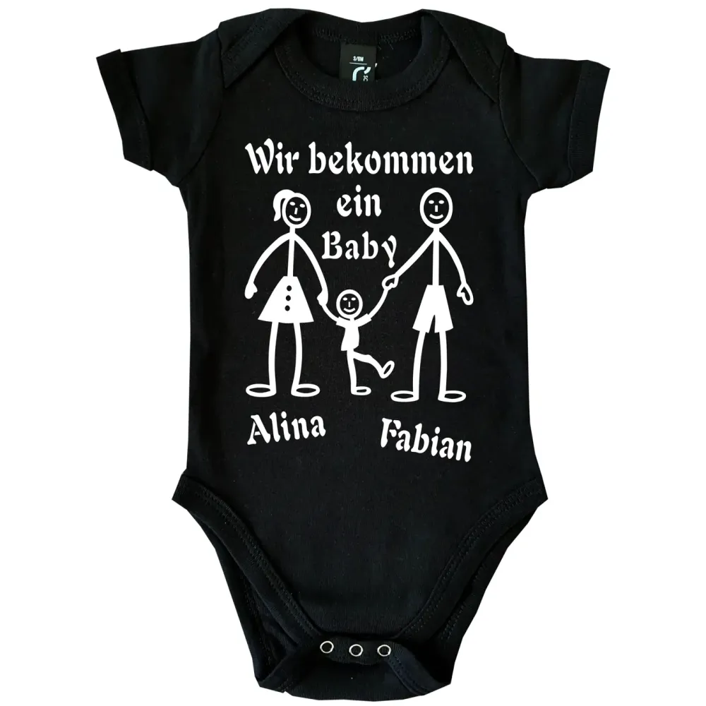 Baby-Body mit Druck Familienzuwachs