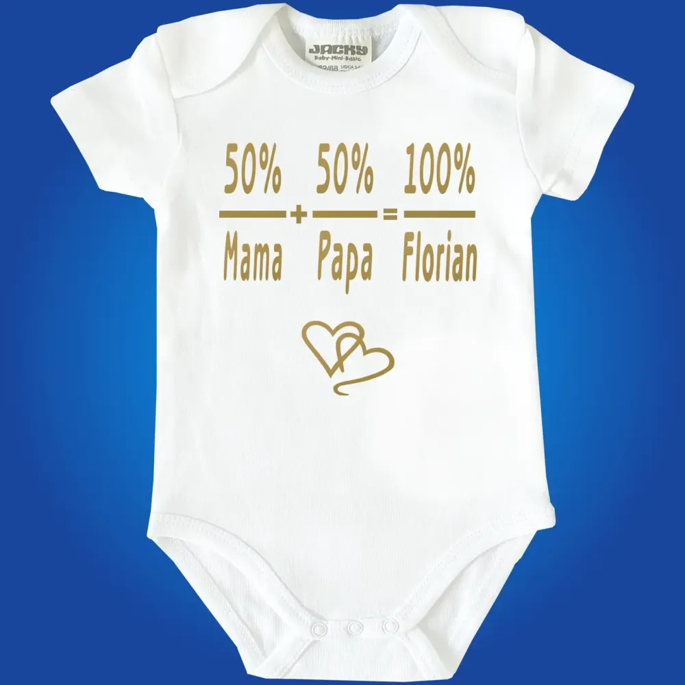 Baby-Body mit Druck personalisiert