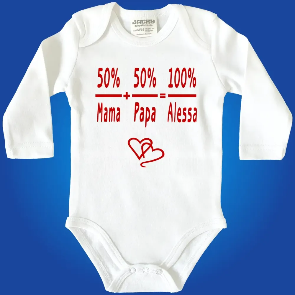 Baby-Body mit Druck Mama und Papa