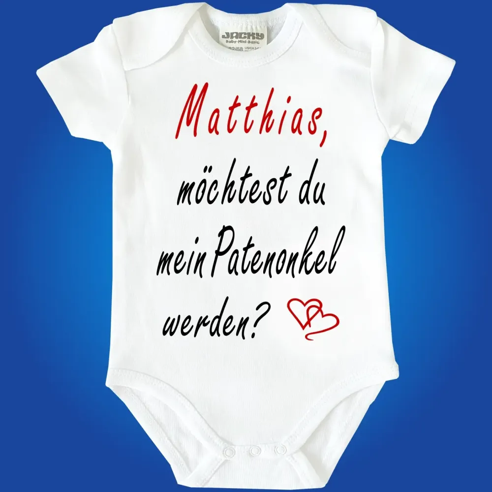 Babybody mit Aufdruck Patenonkel