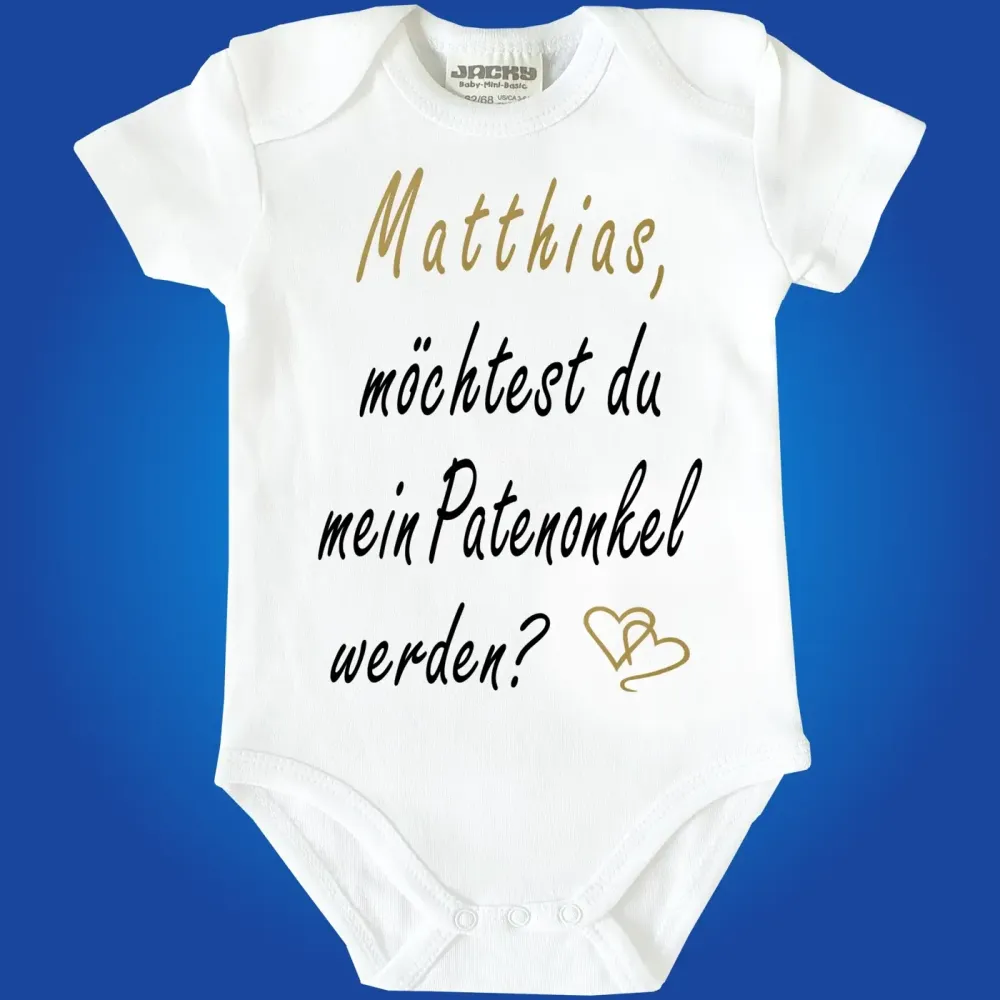 Preview: Baby-Body mit Aufdruck Patenonkel