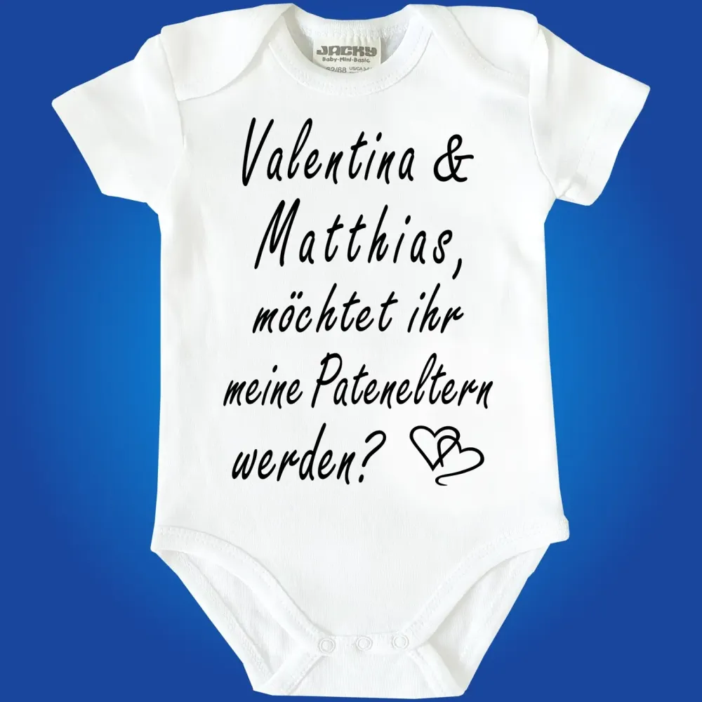 Strampler mit Aufdruck Pateneltern