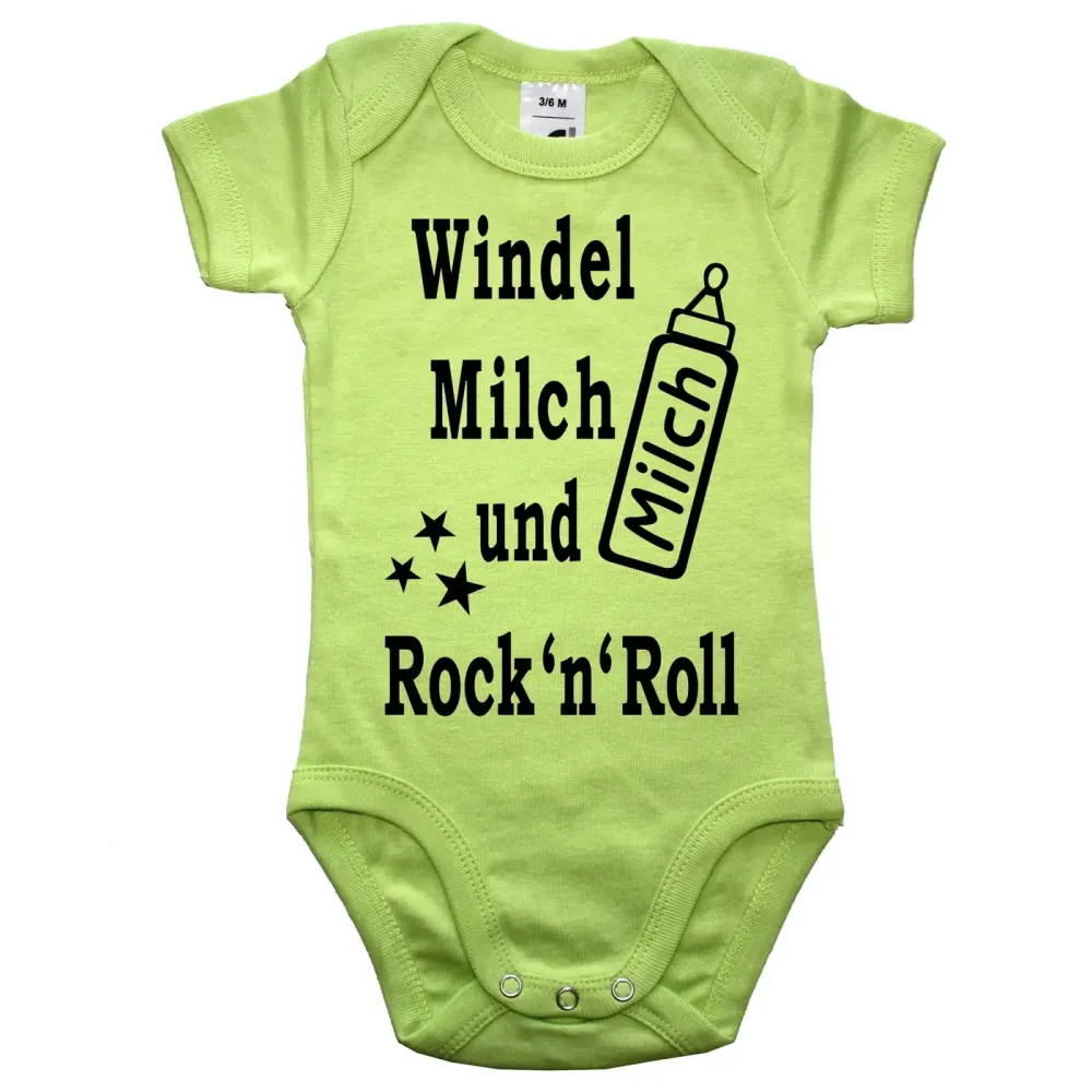 Preview: Baby-Body mit Aufdruck Rock 'n' Roll
