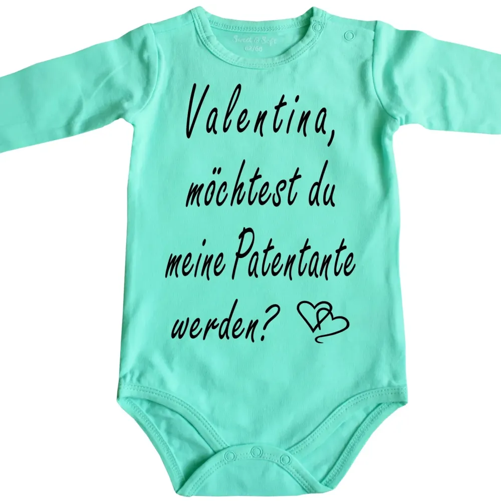 Preview: Baby bodysuit with godmother print