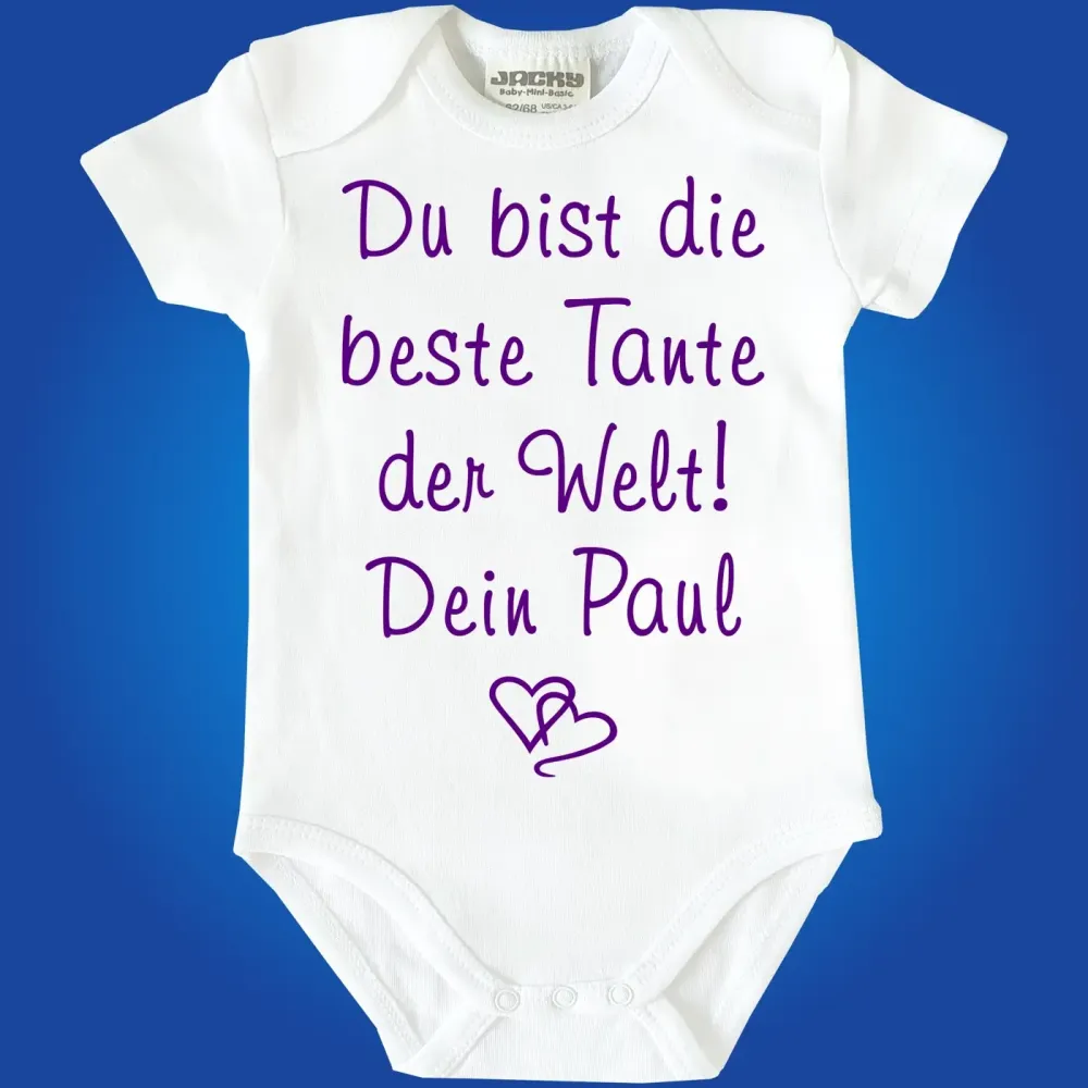 Baby-Body mit Aufdruck Beste Tante der Welt