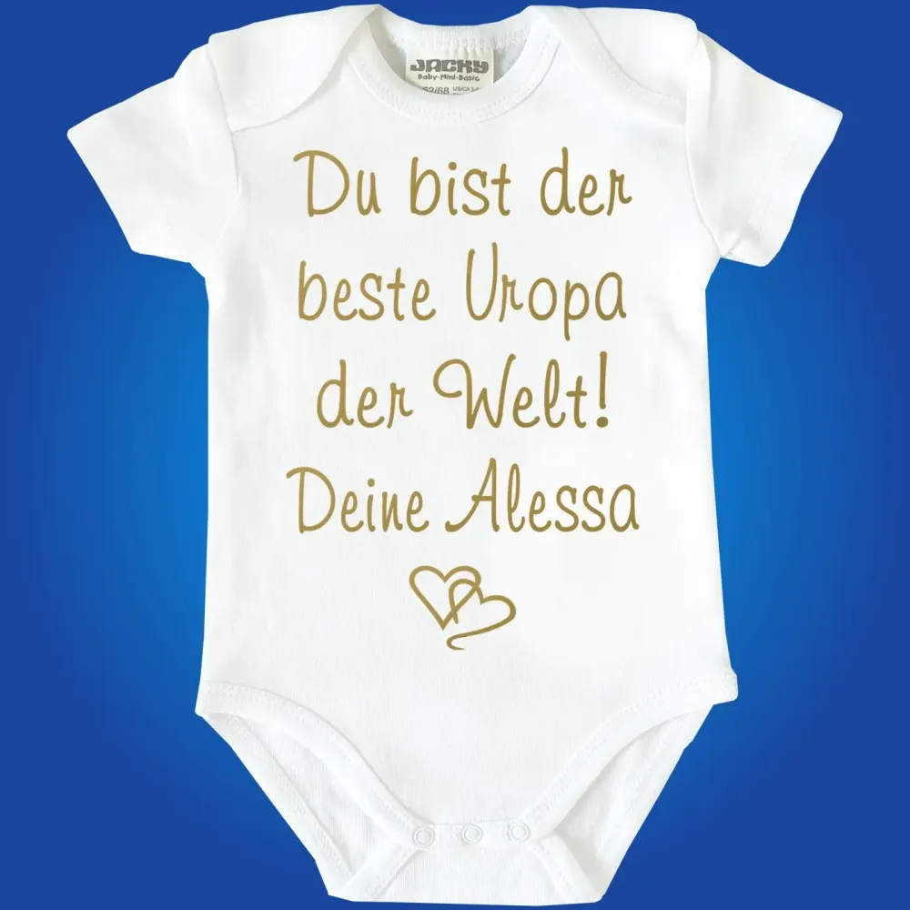 Baby-Body mit Aufdruck Bester Uropa der Welt