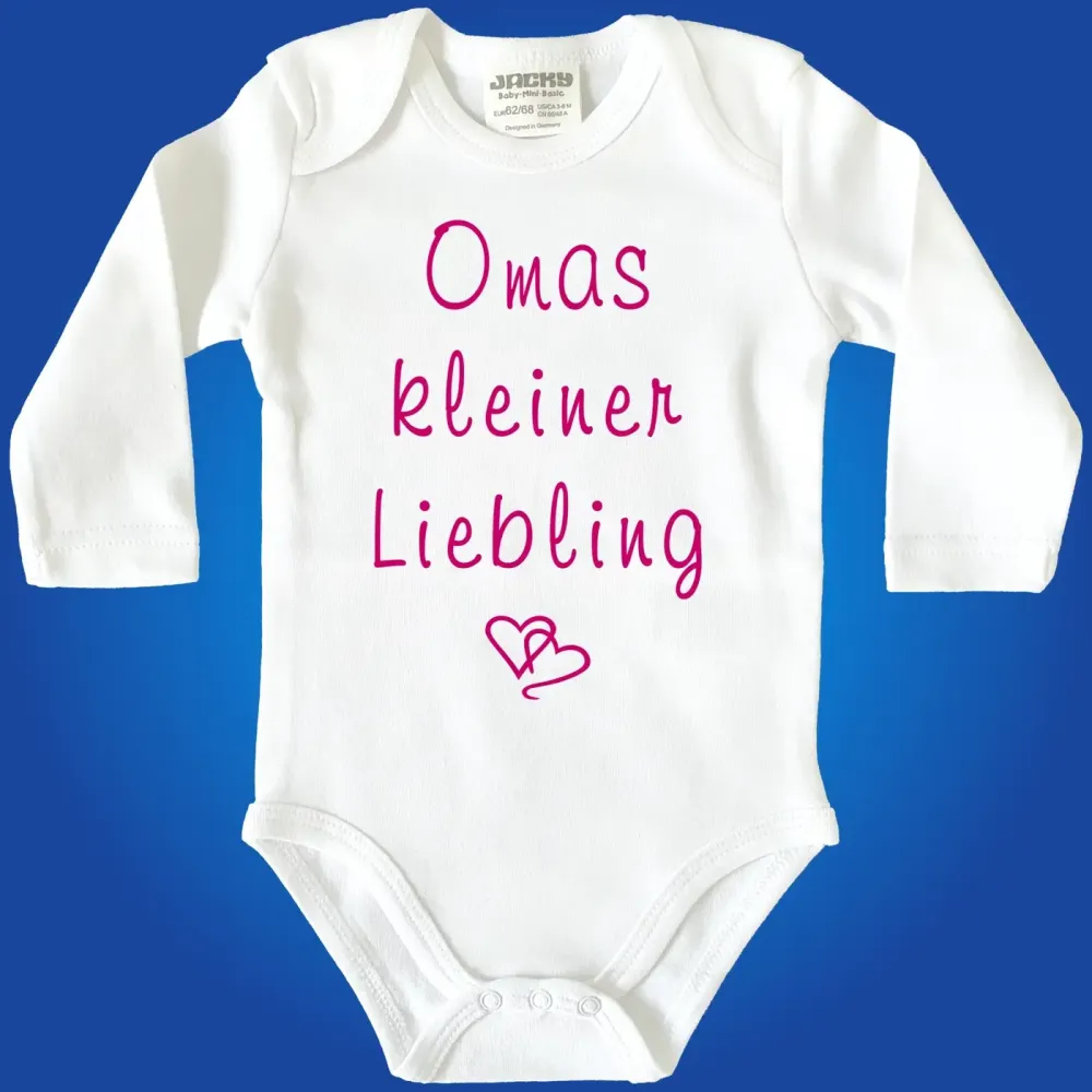 Preview: Babybody „Opas kleiner Liebling“ mit süßem Herzdesign