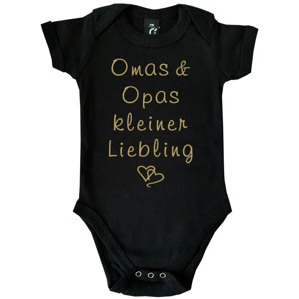 Baby‑Body „Onkels kleiner Liebling“ mit zwei Herzen