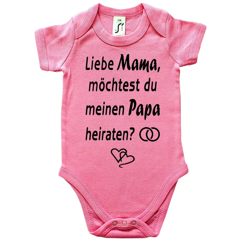 Baby-Body mit Aufdruck Hochzeitsantrag