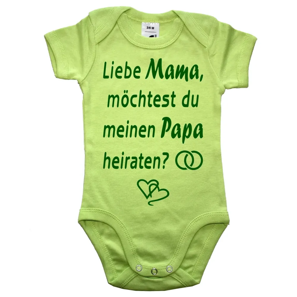 Baby-Body mit Druck Hochzeitsantrag