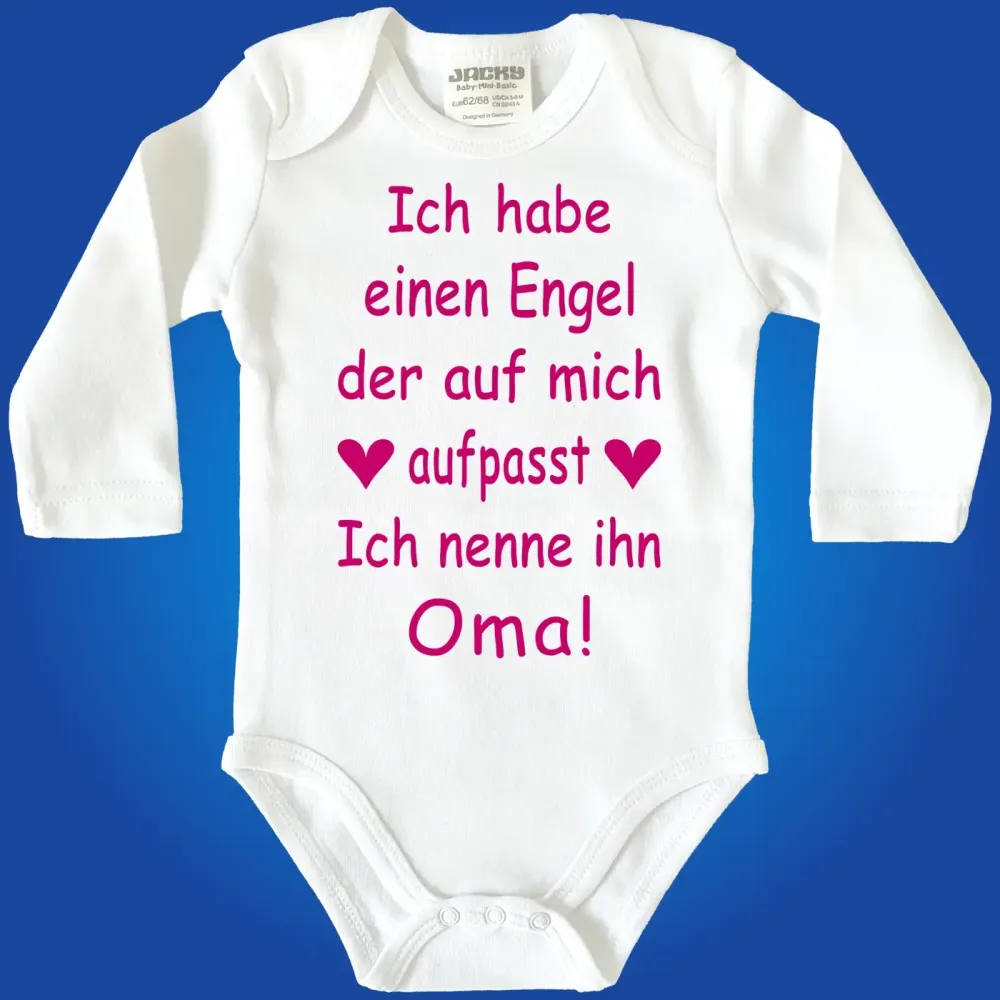 Preview: Baby‑Body mit Text „Ich nenne ihn Oma“ oder „Ich nenne ihn Opa“