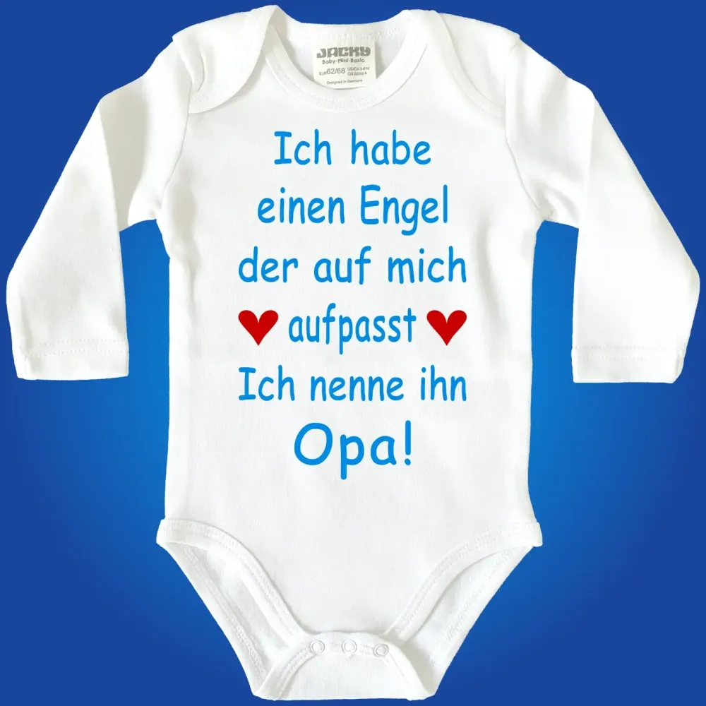 Baby‑Body mit liebevollem Engel‑Design und Wunschtext