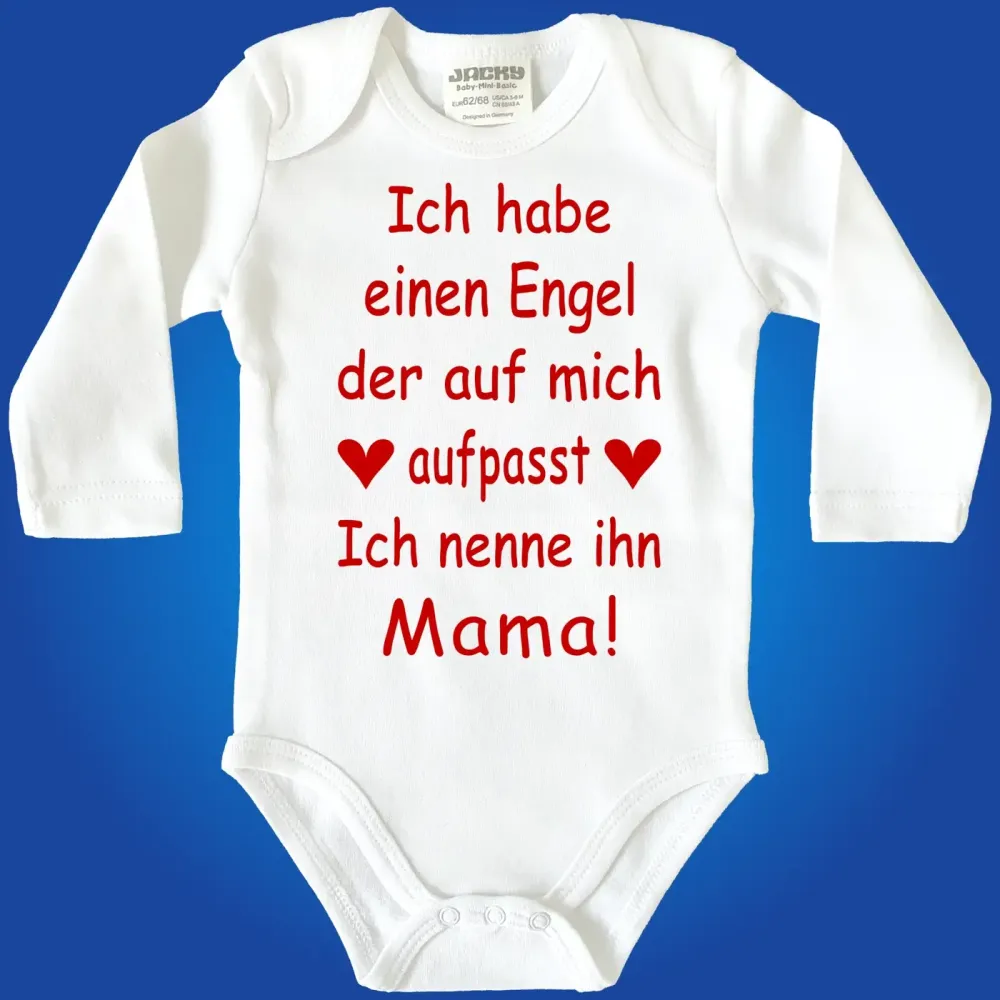 Preview: Babybody mit Schutzengel‑Motiv für Babys
