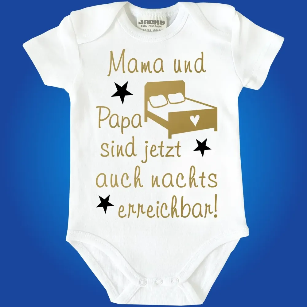 Preview: Witziger Baby-Body Mama und Papa
