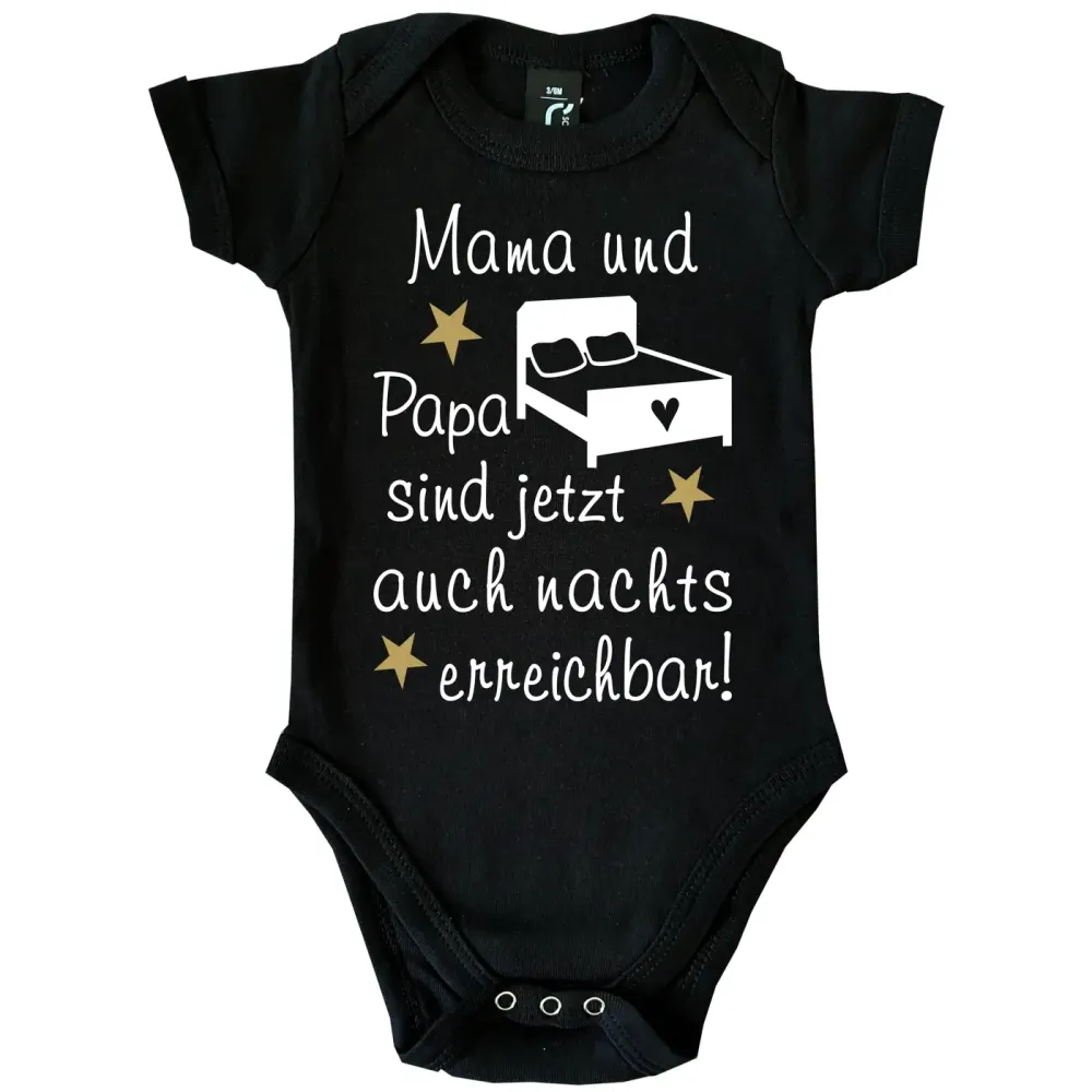 Preview: Baby-Body mit Spruch nachts erreichbar