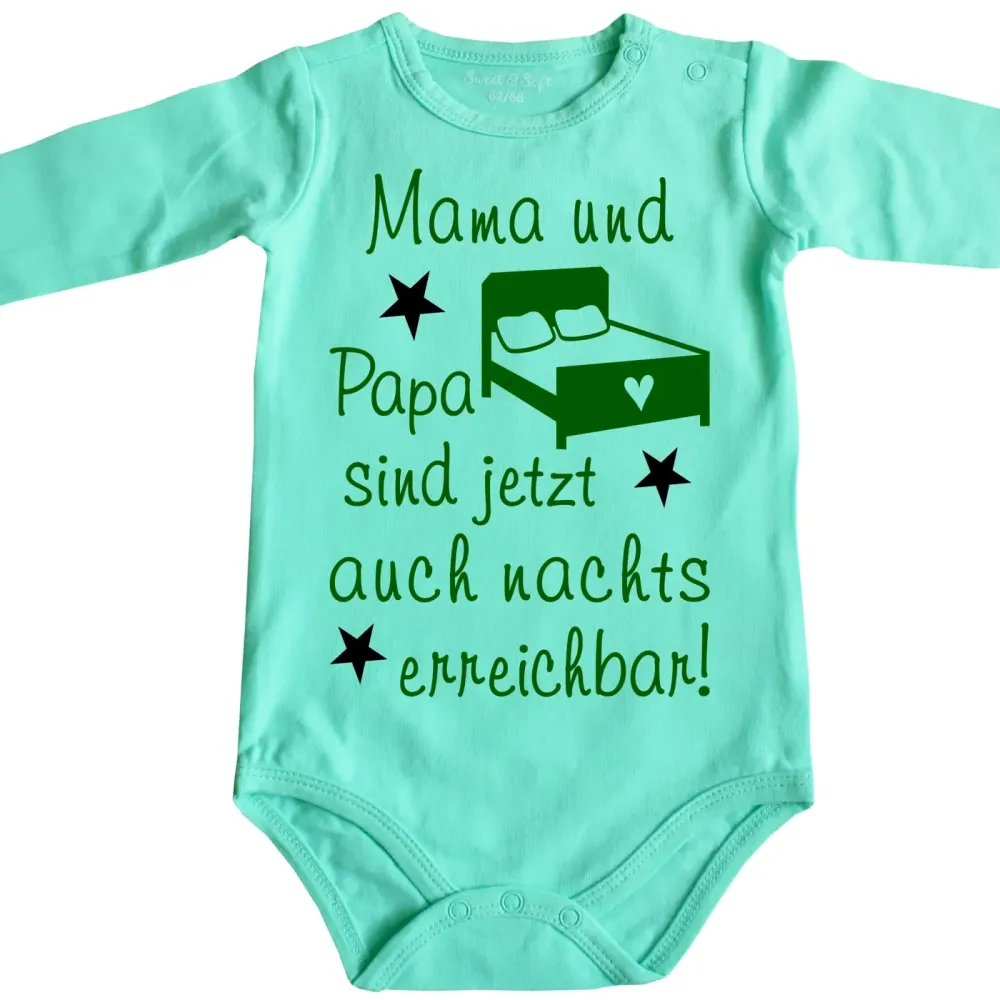 Preview: Babybody mit witzigem Spruch