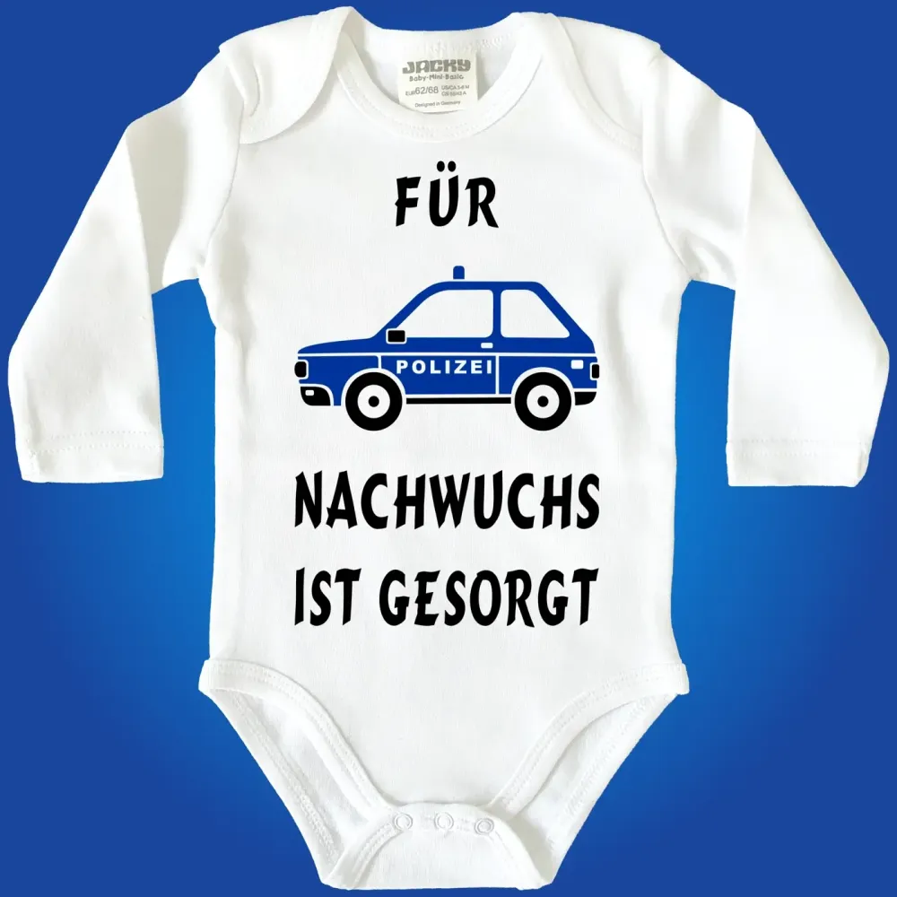 Baby-Body Polizei mit Polizeiwagen