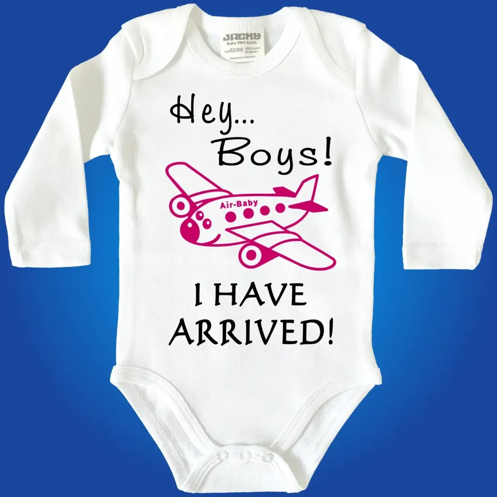 Baby Bodie mit Flugzeug Flugbegleiterin