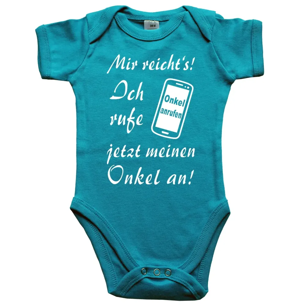 Preview: Baby‑Body mit Spruch „Mir reicht’s! Ich rufe jetzt meine Oma an!“