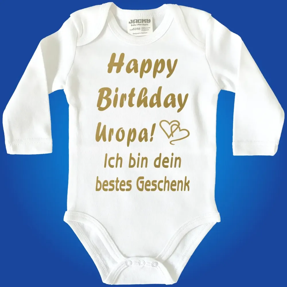 Baby-Body mit Druck zum Geburtstag