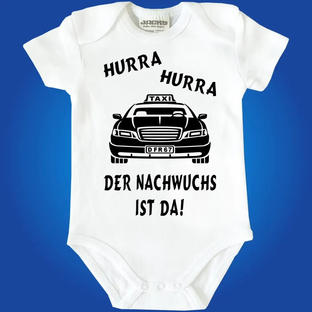Baby‑Body mit Taxi und modernem Druck
