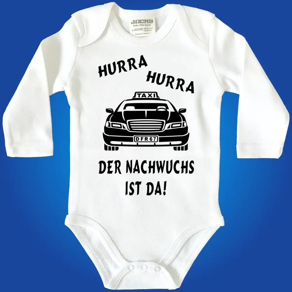 Baby‑Body mit Taxi und modernem Druck