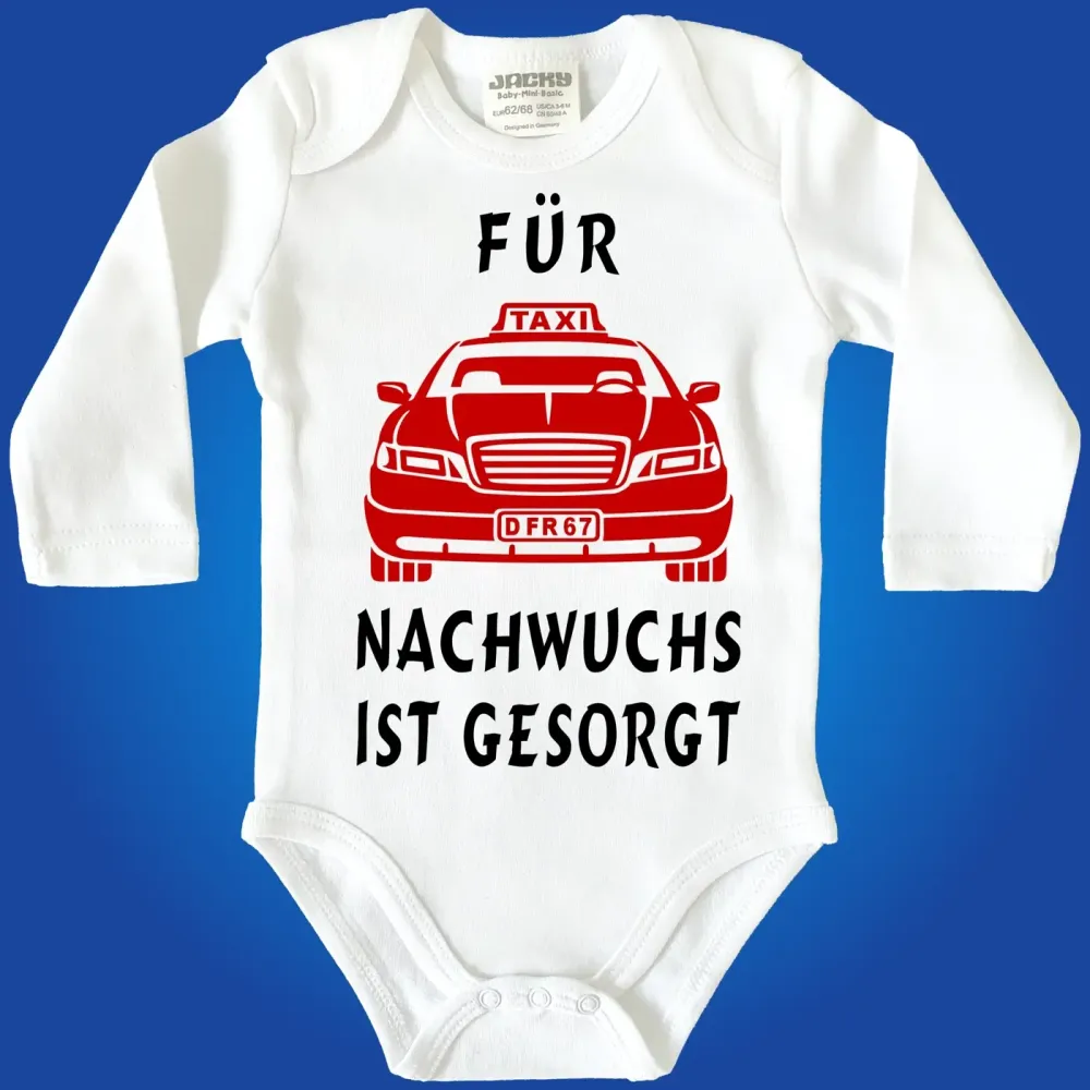 Baby-Body zur Geburt mit Taxi