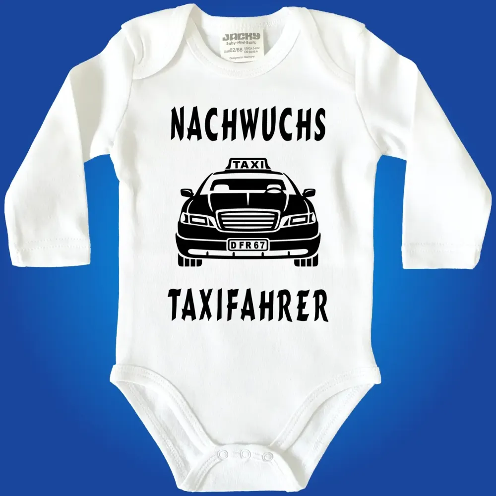 Baby‑Body mit Taxi‑Illustration für Babys