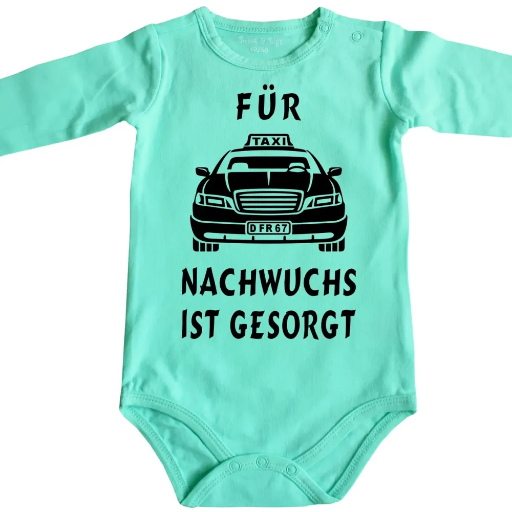 Lustiger Babybody mit Taxi‑Motiv