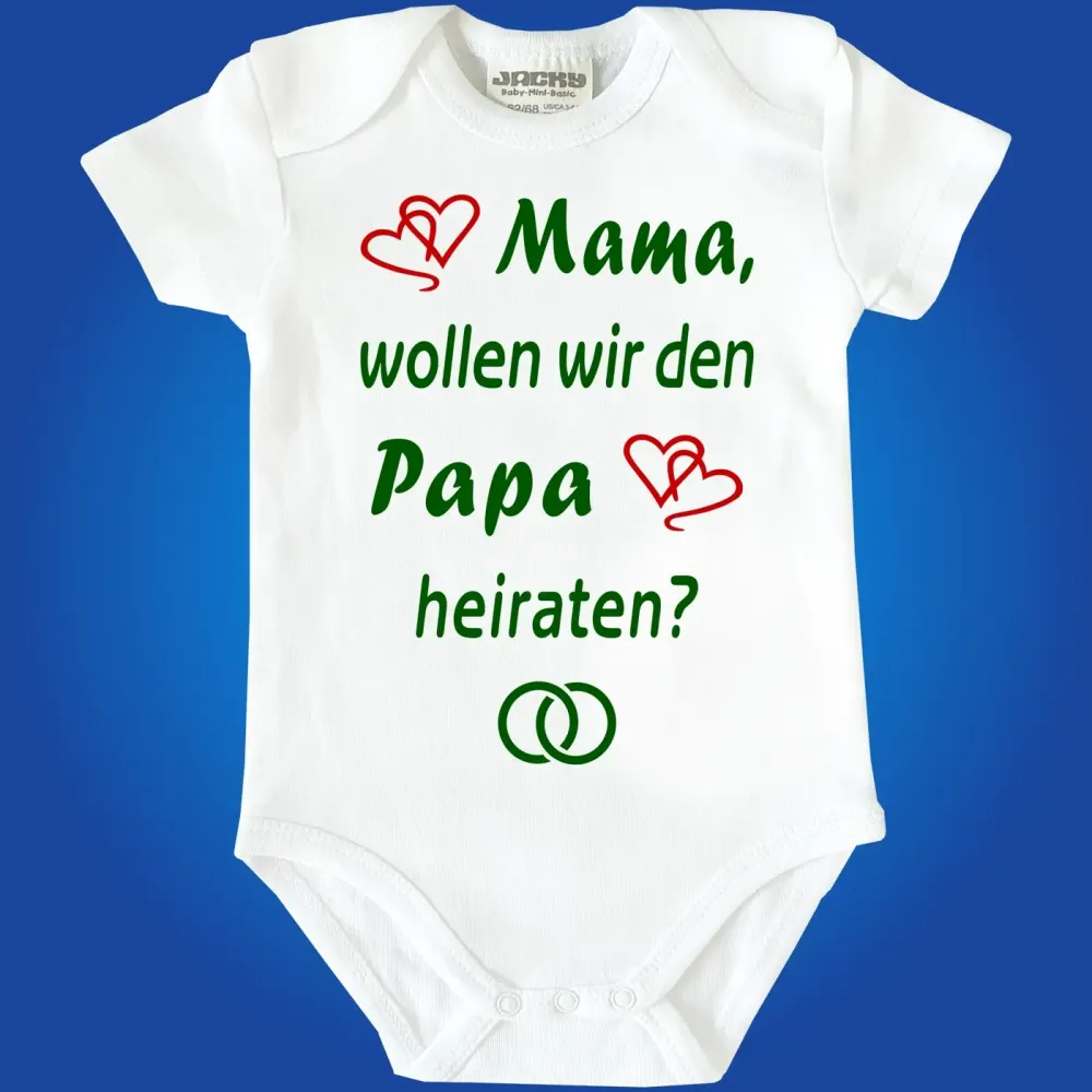 Baby-Body mit Aufdruck Heiratsantrag
