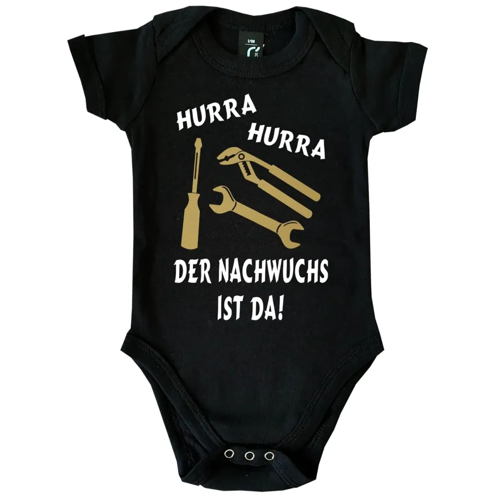Preview: Baby-Body mit Druck Nachwuchs Handwerker
